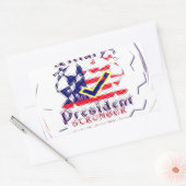 Stemming in commissie: met algemene stemmen aangen rechthoekige sticker (Envelop)