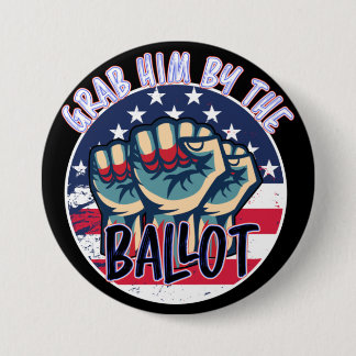 Stemming in commissie: met algemene stemmen aangen ronde button 7,6 cm