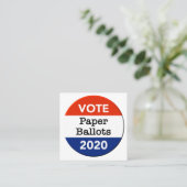 Stemming in commissie: met algemene stemmen aangen vierkante visitekaartje (Staand voorkant)