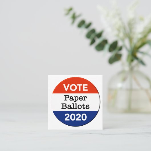 Stemming in commissie: met algemene stemmen aangen vierkante visitekaartje (Staand voorkant)