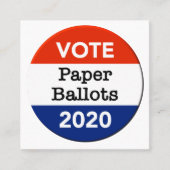 Stemming in commissie: met algemene stemmen aangen vierkante visitekaartje (Voorkant)