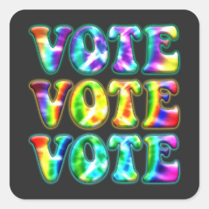 Stemming in commissie: met  tint vierkante sticker