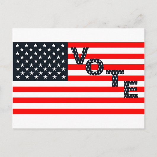 Stemming in de Verenigde Staten Briefkaart (Voorkant)