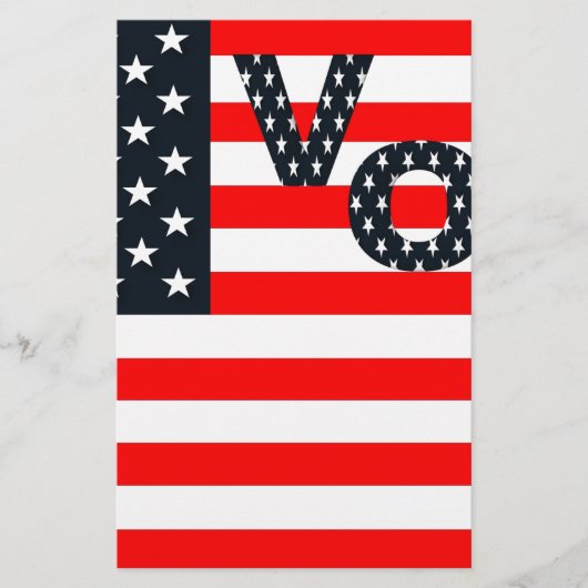 Stemming in de Verenigde Staten Briefpapier (Voorkant)