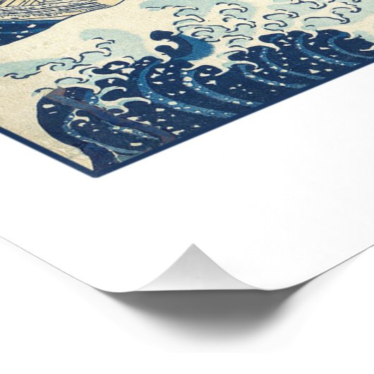 Stemming in het bord voor de blauwe tsoenami perfect poster (Hoek)