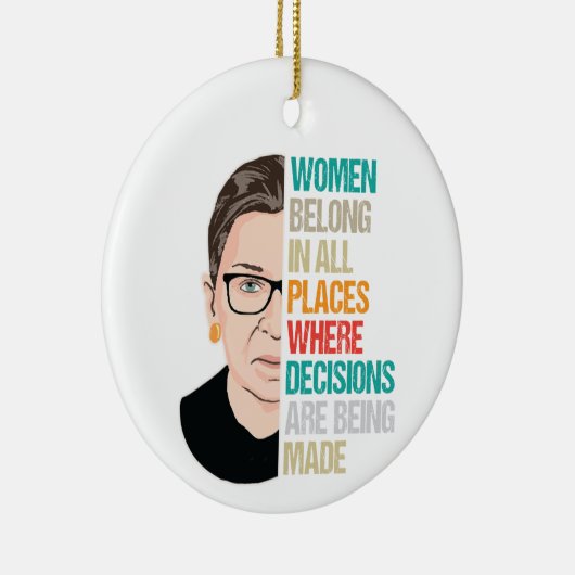 Stemming in het Hooggerechtshof, Ruth Bader Ginsbu Keramisch Ornament (Rechts)