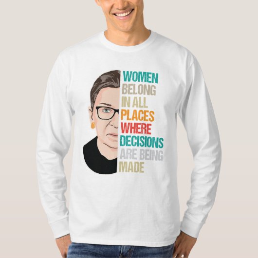 Stemming in het Hooggerechtshof, Ruth Bader Ginsbu T-shirt (Voorkant)