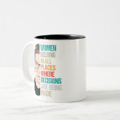 Stemming in het Hooggerechtshof, Ruth Bader Ginsbu Tweekleurige Koffiemok (Voorkant links)