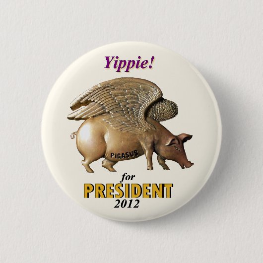 Stemming in het President van de Pigasus in 2012 Ronde Button 5,7 Cm (Voorkant)