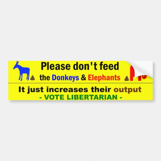 Stemming in Libertarian Bumpersticker (Voorkant)
