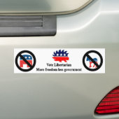 Stemming in Libertarian Bumpersticker (Op auto)