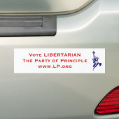 Stemming in Libertarian Bumpersticker (Op auto)