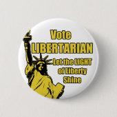 Stemming in Libertarian Ronde Button 5,7 Cm (Voorkant)
