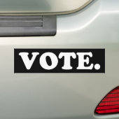 Stemming in moderne zwarte en witte auto bumpersticker (Op auto)