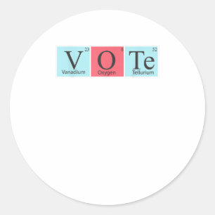 Stemming in periodieke stemmingen ronde sticker