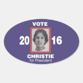 Stemming in President 2016 Ovale Sticker (Voorkant)