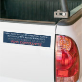 STEMMING IN VERBAND MET KWESTIE BUMPERSTICKER (Op Truck)