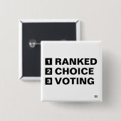 Stemming in volgorde 123 vierkante button 5,1 cm (Voorkant /achterkant)