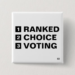 Stemming in volgorde 123 vierkante button 5,1 cm