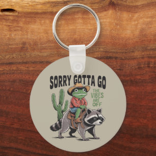 Stemming Is Uit Sorry Moet Weg Vintage Kikker Grap Sleutelhanger