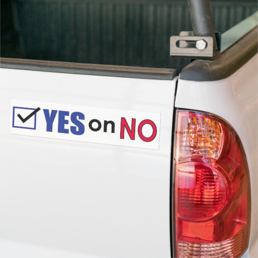Stemming ja, geen Bumpersticker (Op Truck)