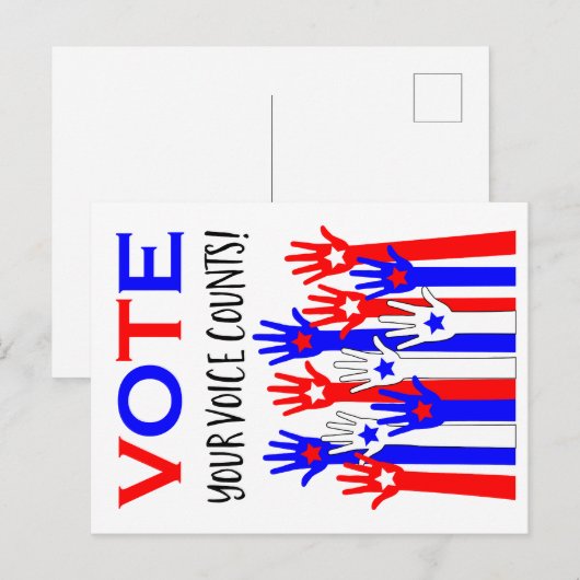 Stemming! Je stem telt! Briefkaart (Voorkant / Achterkant)