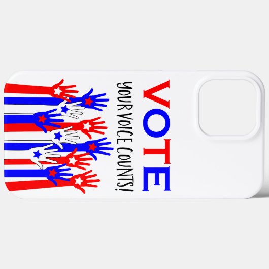 Stemming! Je stem telt! Patriottische handen Case-Mate iPhone Case (Achterkant (horizontaal))