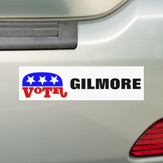 Stemming : Jim Gilmore Republikein Elephant Bumpersticker (Op auto)