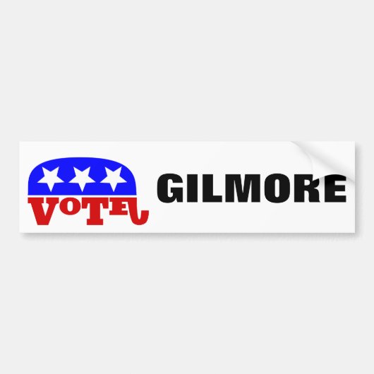 Stemming : Jim Gilmore Republikein Elephant Bumpersticker (Voorkant)