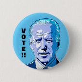 STEMMING! Joe Biden Artwork 1 aangepaste tekst en Ronde Button 5,7 Cm (Voorkant)