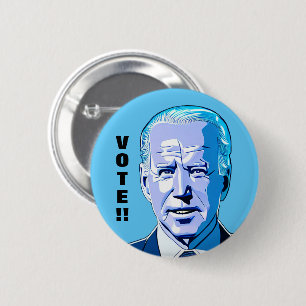 STEMMING! Joe Biden Artwork 1 aangepaste tekst en  Ronde Button 5,7 Cm
