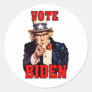 Stemming: Joe Biden oom Sam 2024 Ronde Sticker
