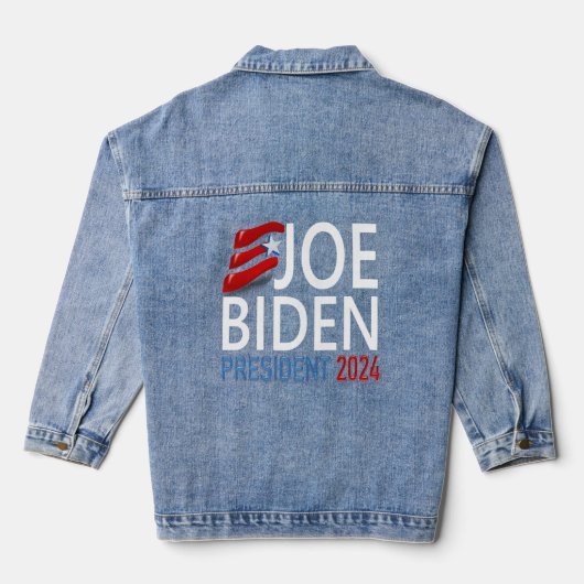 Stemming Joe Biden President 2024 Denim Jacket (Achterkant)