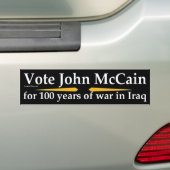 Stemming: John McCain bumper sticker (Op auto)
