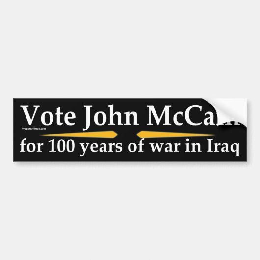 Stemming: John McCain bumper sticker (Voorkant)