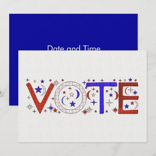 STEMMING KAART (Voorkant / Achterkant)