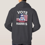 Stemming Kamala Harris 2024 President USA Flag Hoodie (Achterkant)