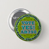 Stemming: knop JA AB390 Ronde Button 5,7 Cm (Voorkant /achterkant)