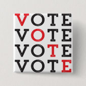 STEMMING - knop Vierkant Vierkante Button 5,1 Cm (Voorkant)