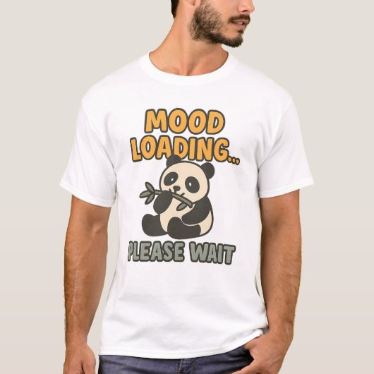 Stemming laden... Even wachten Panda T-shirt (Voorkant)