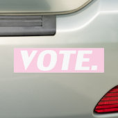 " stemming " lichtroze wit - auto - Bumpersticker (Op auto)