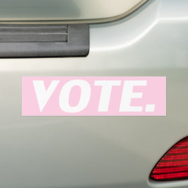 " stemming " lichtroze wit - auto - Bumpersticker