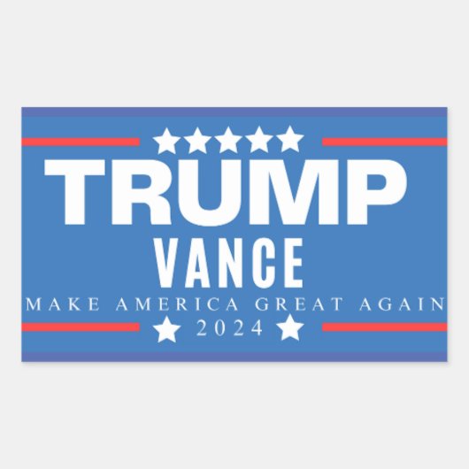 Stemming MAGA Trump Vance 2024 Rechthoekige Sticker (Voorkant)
