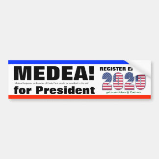 STEMMING MEDEA BENJAMIN VOOR PRESIDENT IN 2020 - BUMPERSTICKER