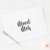 Stemming: Meh Minimalistische Grappig Ronde Sticker (Envelop)