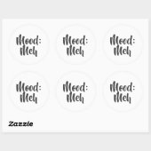 Stemming: Meh Minimalistische Grappig Ronde Sticker (Vel)