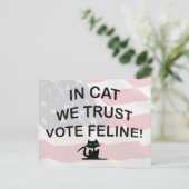 Stemming met Amerikaanse vlag Briefkaart (Staand voorkant)