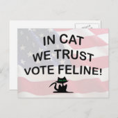 Stemming met Amerikaanse vlag Briefkaart (Voorkant / Achterkant)