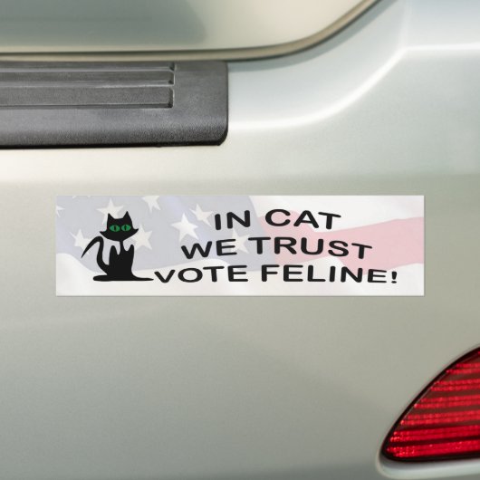 Stemming met Amerikaanse vlag Bumpersticker (Op auto)