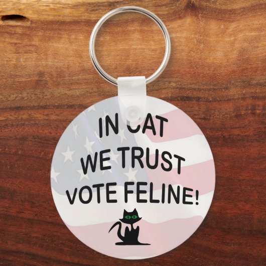 Stemming met Amerikaanse vlag Sleutelhanger (Voorkant)